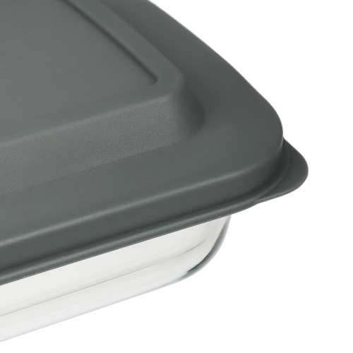 Форма для выпечки стекло SATOSHI, прямоугол., с крышкой, 26,7х16,2х6 см, 1 л. (825-003)