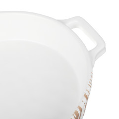 Форма для выпечки керамика MILLIMI, круглая., 25,5х21,5х5 см, 1 л., белая (826-390)