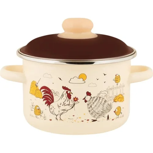 Кастрюля APPETITE Подворье, эмаль, 2,0л