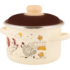 Кастрюля APPETITE Подворье, эмаль, 2,0л