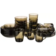 Набор столовый Basilico, стекло, дымчатый, 30 пр.(62076)(254796)