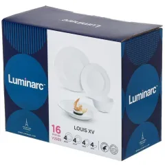 Набор столовый LUMINARC Louis XV, стеклокерамика, 16 пр., белый (V2939)(461309)