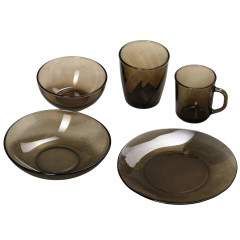 Набор столовый Basilico, стекло, дымчатый, 30 пр.(62076)(254796)