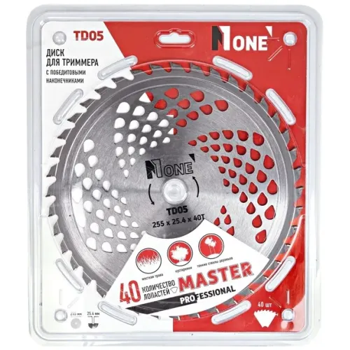 Диск для триммера NUMBER ONE TD05 255*25,4*40Т MASTER