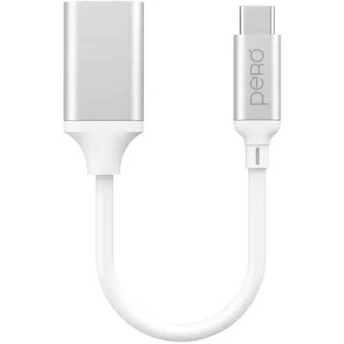 Адаптер USB 3.0 A вилка -  Type-C Pero AD15 OTG белый 