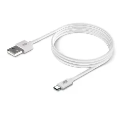 Кабель USB 2.0 A вилка - Type C 1 м Borasco 2А белый (34850)