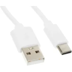 Кабель USB 2.0 A вилка - Type C 1 м Borasco 2А белый (34850)