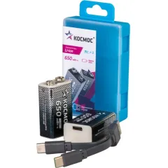 Аккумулятор КОСМОС KOCLi9V 650mAh Крона 2 шт