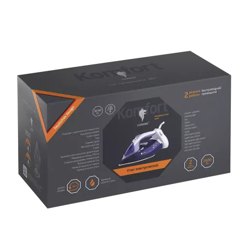 Комплект СМА LEONORD LWM-102812+Утюг LEONORD LE-1807U фиолетовый (108250)