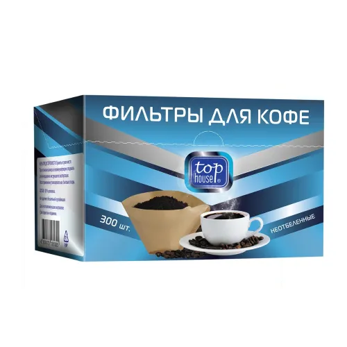 Фильтр для кофеварки TOP HOUSE 181305 неотбеленные, размер 