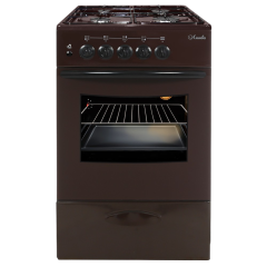 Газовая плита ЛЫСЬВА ГП 400 М2С-2у коричневая, без крышки