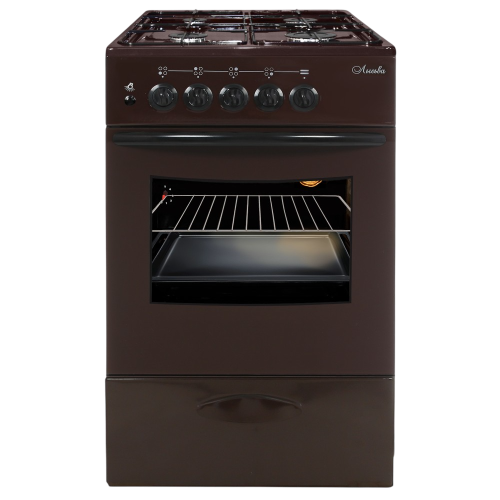 Газовая плита ЛЫСЬВА ГП 400 М2С-2у коричневая, без крышки