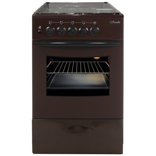 Газовая плита ЛЫСЬВА ГП 400 МC-2у коричневая с крышкой