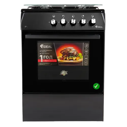 Газовая плита IDEAL G 115 черный ГК