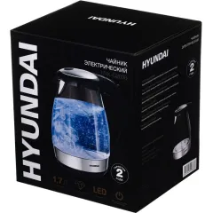 Чайник эл. HYUNDAI HYK-G2030 стекло/нерж