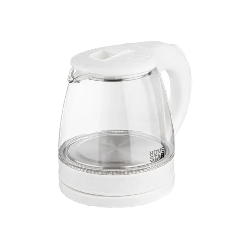 Чайник эл. HOMESTAR HS-1053, стекло, 1,2 л., белый
