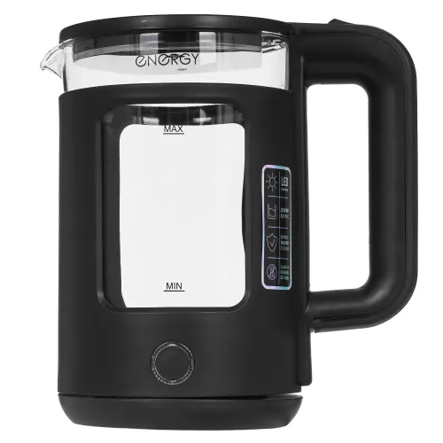 Чайник эл. ENERGY E-256 стекло/пласт., черный