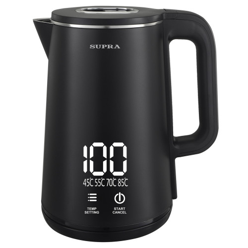 Чайник эл. SUPRA KES-1888DP, дисплей, черный (t°)
