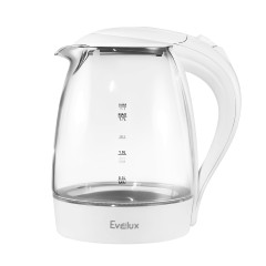 Чайник эл. EVELUX EWK 0903 G, стекло, белый