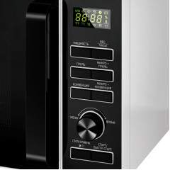 Микроволновая печь BBK 25MWC-992T/WB, 25 л., гриль, конвекция, белая/черная (Э/М)