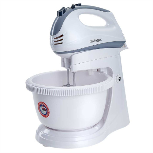 Миксер с чашей DELTA DE-7901C белый/серый
