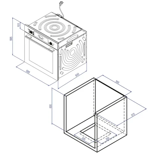 Духовка электрическая OASIS D-SBB (*8)