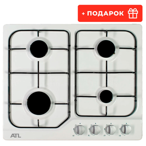 Стол газовый ATLAN 4 PA 60 WH MSSQ +подарок чайник Electric kettle