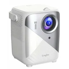 Проектор для игр и фильмов Lingbo Play 03, белый (2 геймпада)