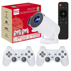 Проектор для игр и фильмов GAME PROJECTOR G300 PRO белый (2 геймпада)