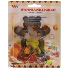 Форма для выпечки (набор) нерж. «Мишка, 3 шт., хром (Y4-5680)(421665)