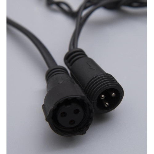 Гирлянда LUAZON LIGHTING Бахрома 3х0,6м темная нить, 160 LED свечение теплое белое с мерцанием (3584