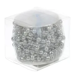 Бусы новогодние 1500см Капли росы серебро Y4-9348 (502797)