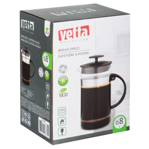 Френч-пресс 800 мл. VETTA Флор, нерж/стекло (B05-800)(850-074)