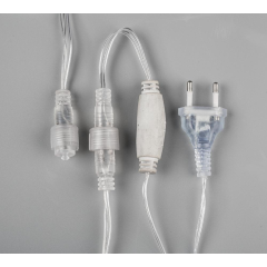 Гирлянда LUAZON LIGHTING Бахрома 3х0,6м прозрачная нить, 160 LED свечение теплое белое с мерцанием (