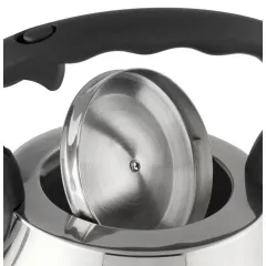 Чайник со свистком Daniks GS-04052A, индукция, нерж., черн.руч., 2,8 л.(480199)