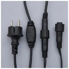 Гирлянда LUAZON LIGHTING Бахрома 3х0,6м темная нить, 160 LED свечение бело-синее с мерцанием (108017