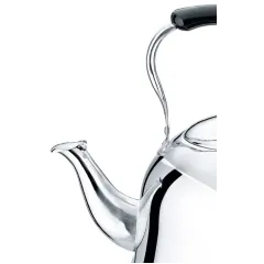 Чайник со свистком KELLI KL-3116, нерж., черная ручка, 1,5 л.