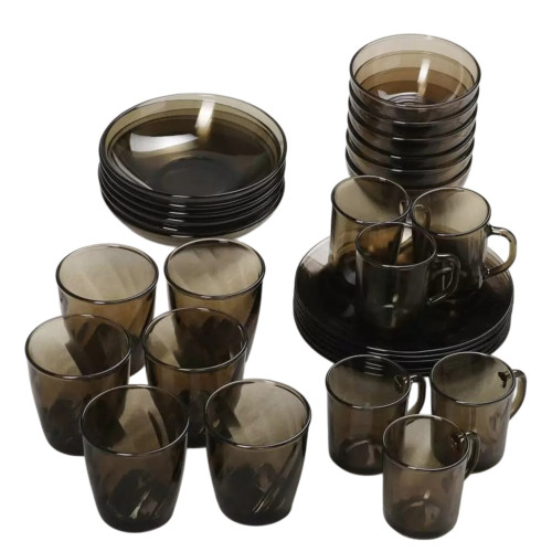 Набор столовый Basilico, стекло, дымчатый, 30 пр.(62076)(254796)