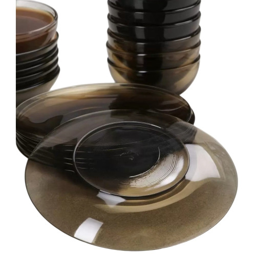 Набор столовый Basilico, стекло, дымчатый, 30 пр.(62076)(254796)