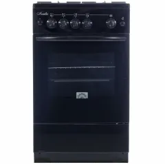 Газовая плита ЛЫСЬВА ГП 400 М2С-2у черная со стеклянной крышкой (*11)