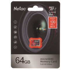 Карта micro-SD 64 GB Netac P500 Extreme Pro (NT02P500PRO-064G-S)