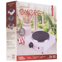 Настольная электроплита (диск 1) ENERGY EN-901E (159767) бежевая