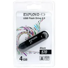 Карта USB2.0 4 GB EXPLOYD 4GB-570 черный
