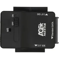 Док станция для HDD AgeStar 3FBCP1 IDE SATA IDE пластик черный 2.5