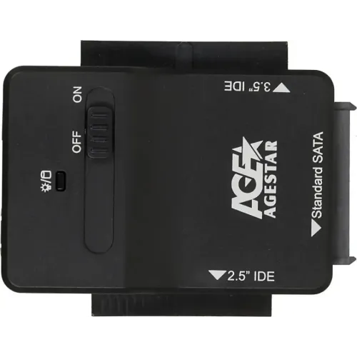 Док станция для HDD AgeStar 3FBCP1 IDE SATA IDE пластик черный 2.5