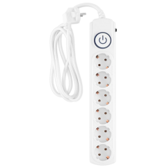 Фильтр сетевой Ippon BK-6-EU-1.8-10-W 1.8м белый