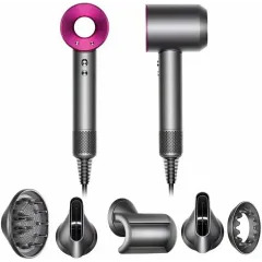 Фен Hair Dryer, проф., 2 насадки (концентратор+завивка) розовый (HD15)(*7)