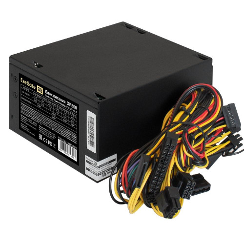 Блок питания EXEGATE SPECIAL XP500 12cm fan 24pin 4+4pin PCI-E 3xSATA 2xIDE (EX219463RUS)