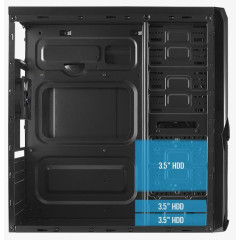 Корпус Aerocool Qs-180 черный w/o PSU mATX 1x80mm 2xUSB2.0 1xUSB3.0 audio