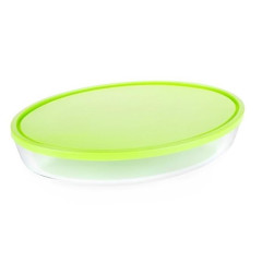 Форма для выпечки стекло Pyrex, Cook&Store XL, овальная, с крышкой, зеленая, 35х24х6 см, 3 л. (346P0